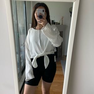 Aritzia Babaton White Abasi Summer Spring Top